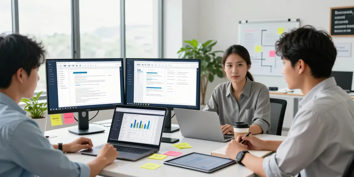 Professionals collaborating on WPS Official Website documents in a modern office.
